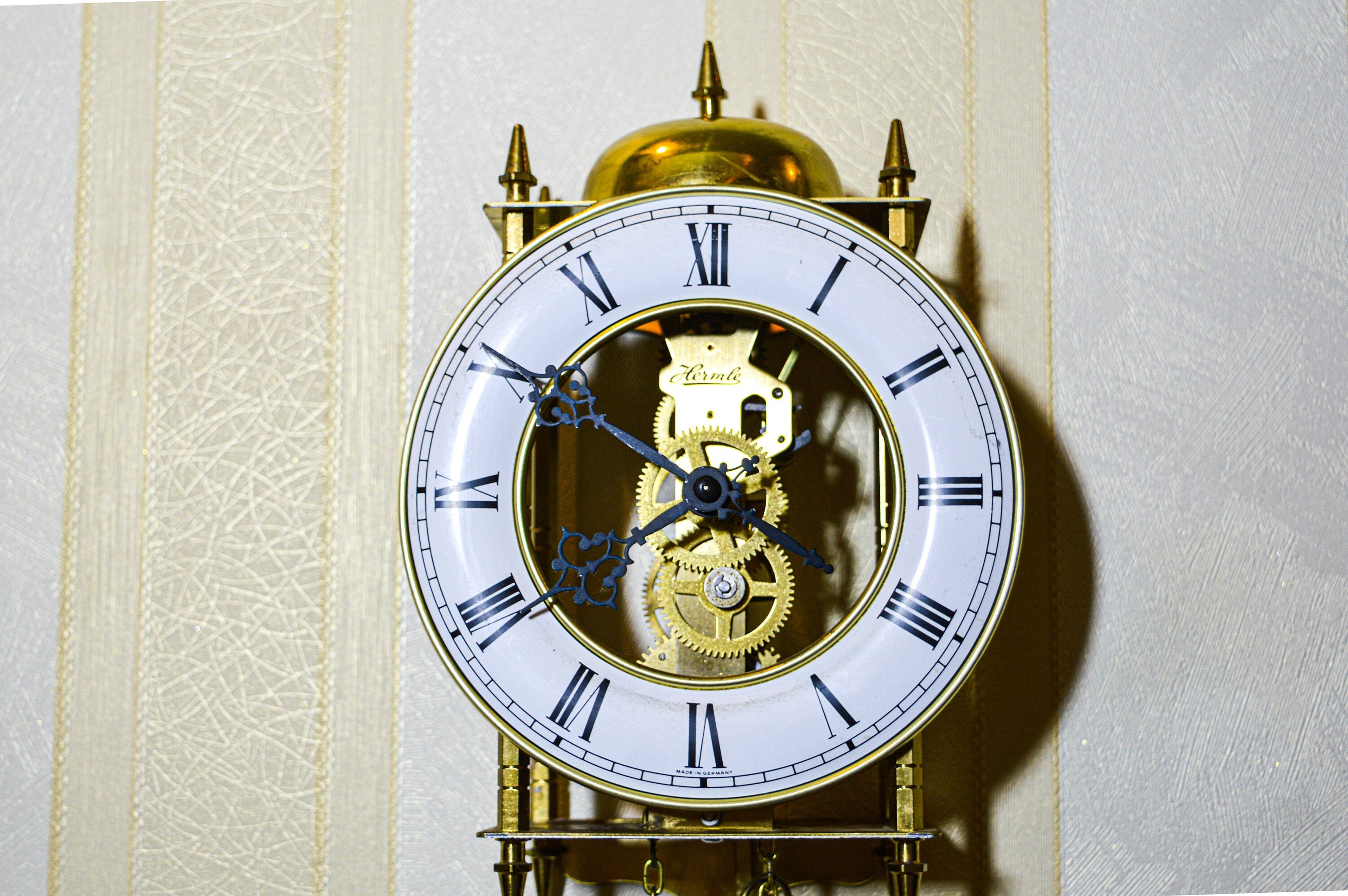 Very Rare Vintage Hermle Wall Clock Made in Germany Full Etsy