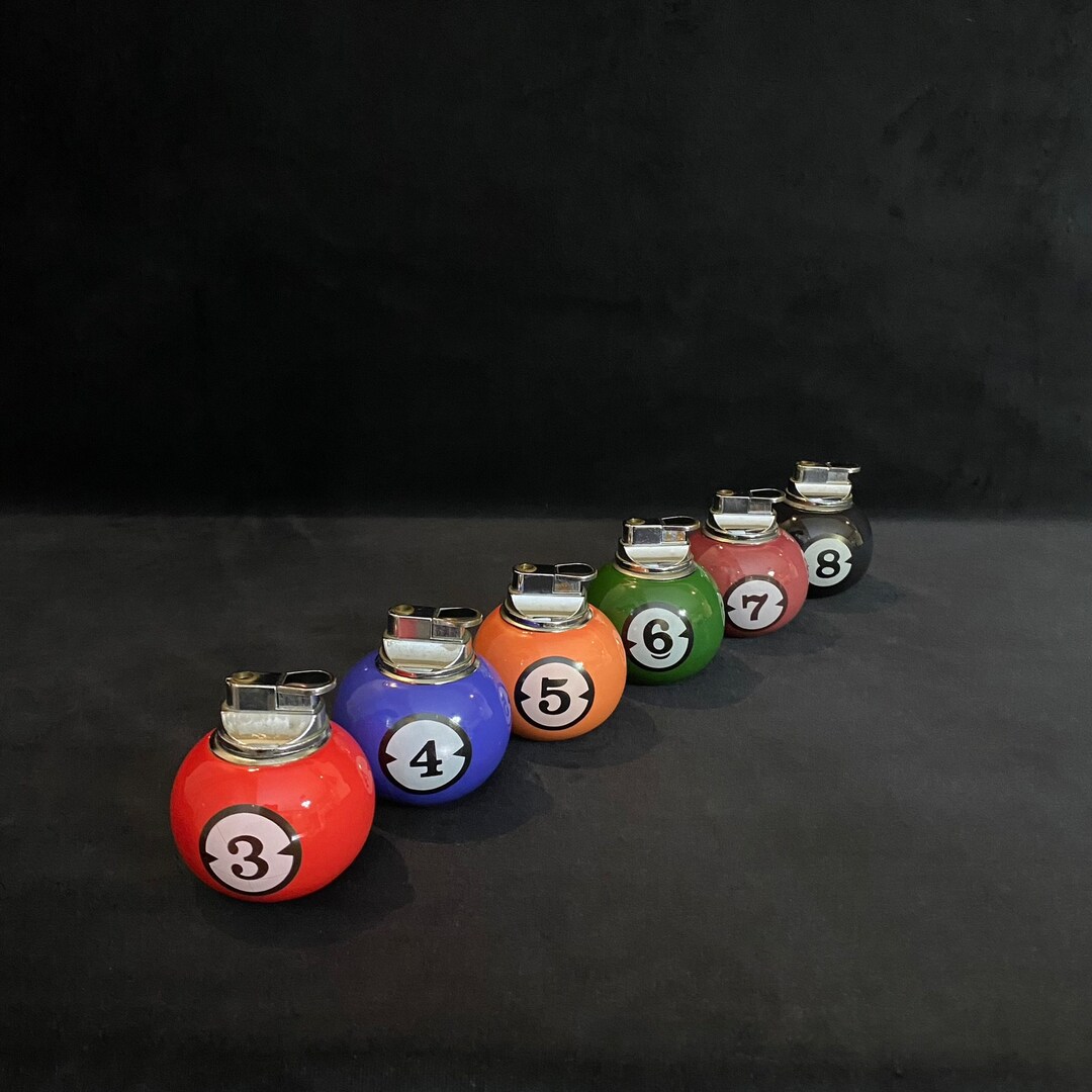 Vintage Billiard Balls Table Lighters Vintage Set of 6 Table Etsy