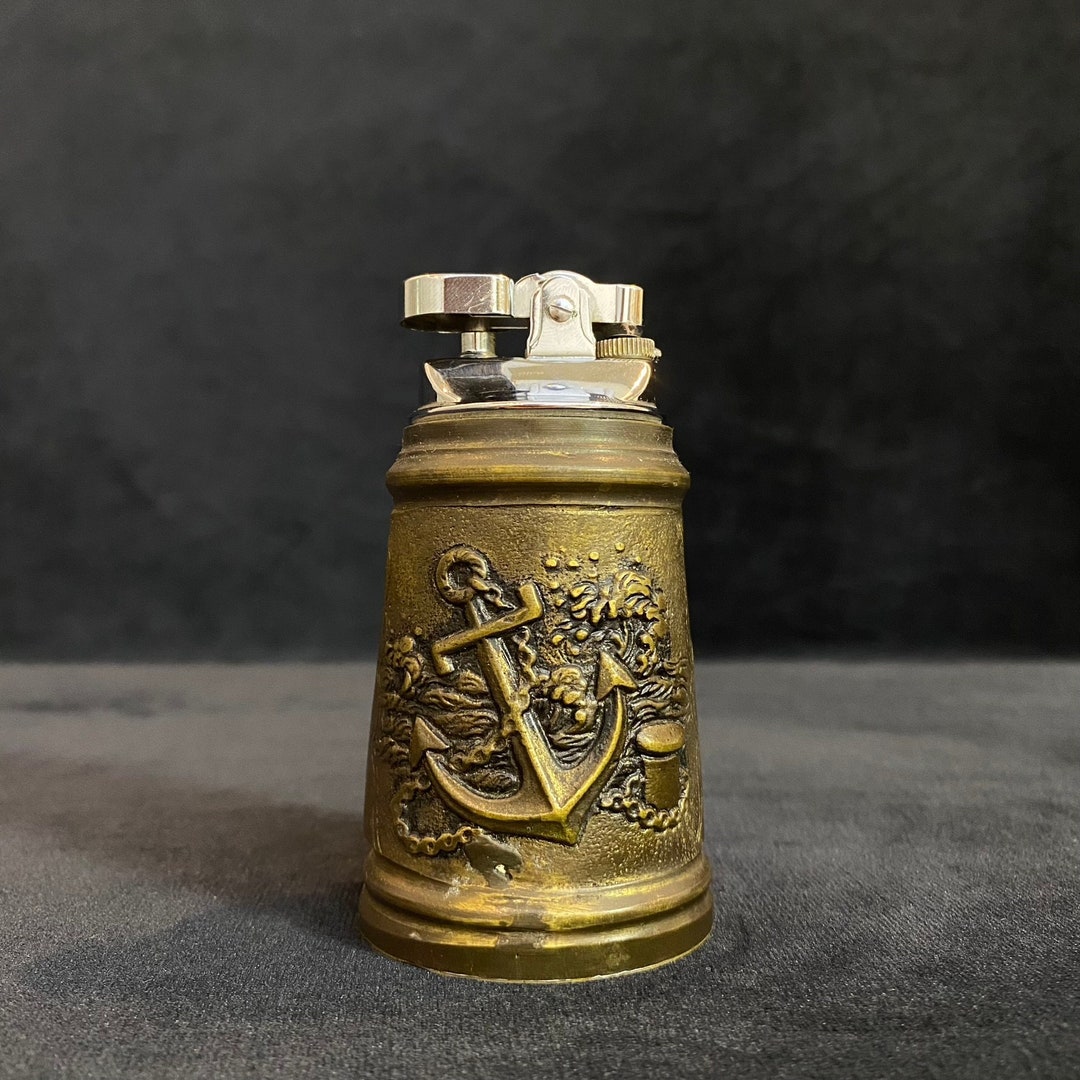 Antique Table Lighter, 1970s Brass Lighter, Vintage Lighter, Collectible Model, Fully Working Etsy