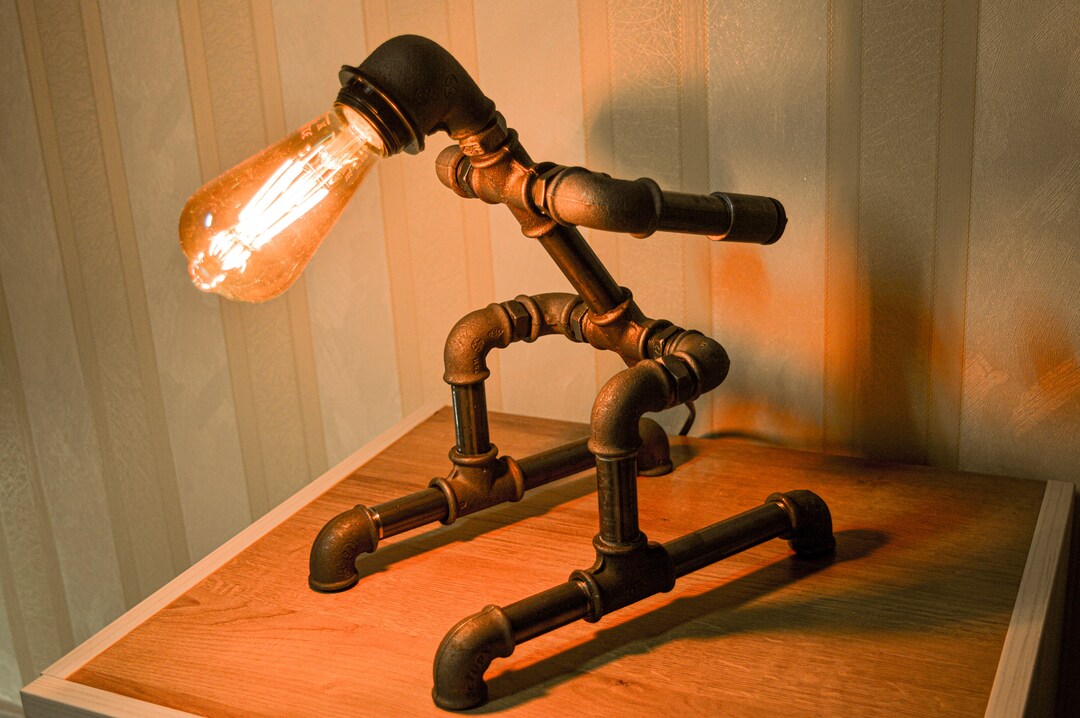Industrial Desk Lamp Industrial Table Lamp Pipe Lamp Etsy