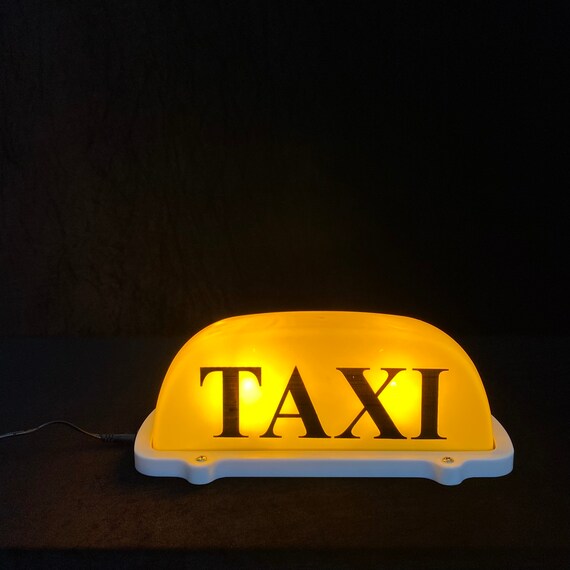 Vintage TAXI Schild, Tischschild, Vintage Beleuchtetes Schild