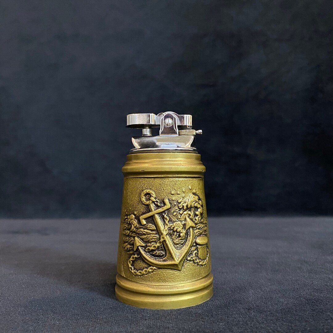 Antique Table Lighter, 1970s Brass Lighter, Vintage Lighter, Collectible Model, Fully Working Etsy