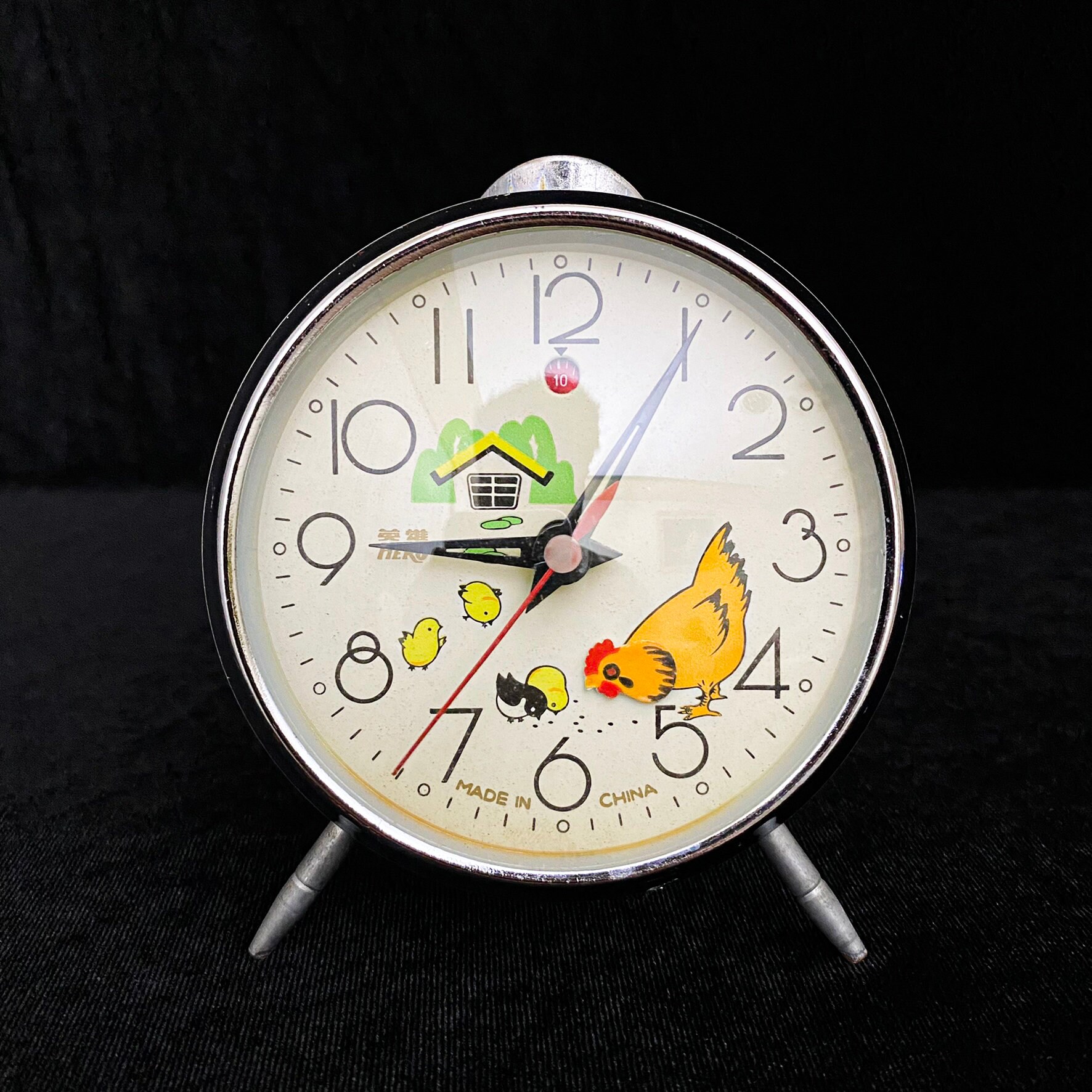 Antique Animated Chicken Clock Vintage Chicken Table Clock Etsy
