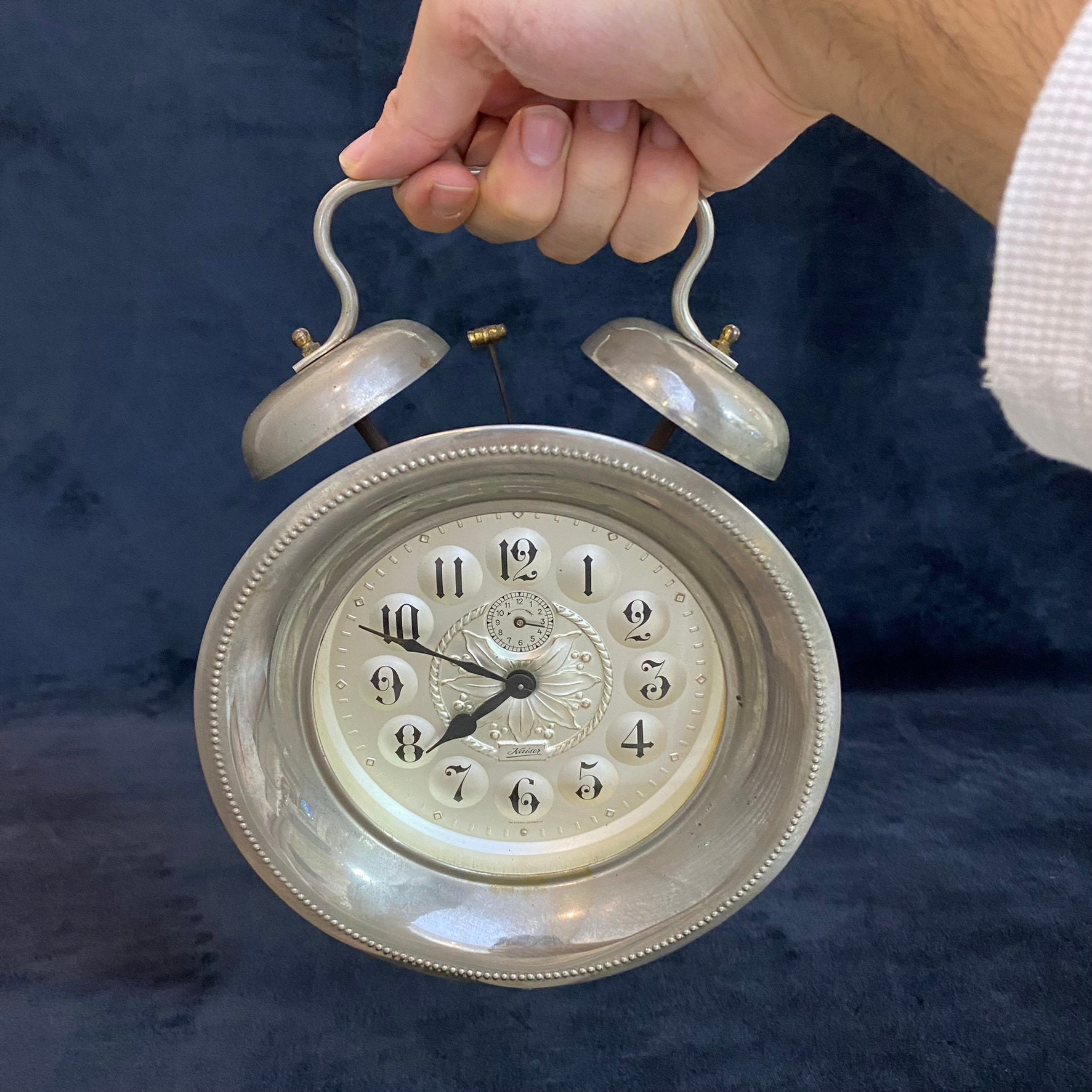 Super raro reloj gigante Kaiser reloj despertador mec nico