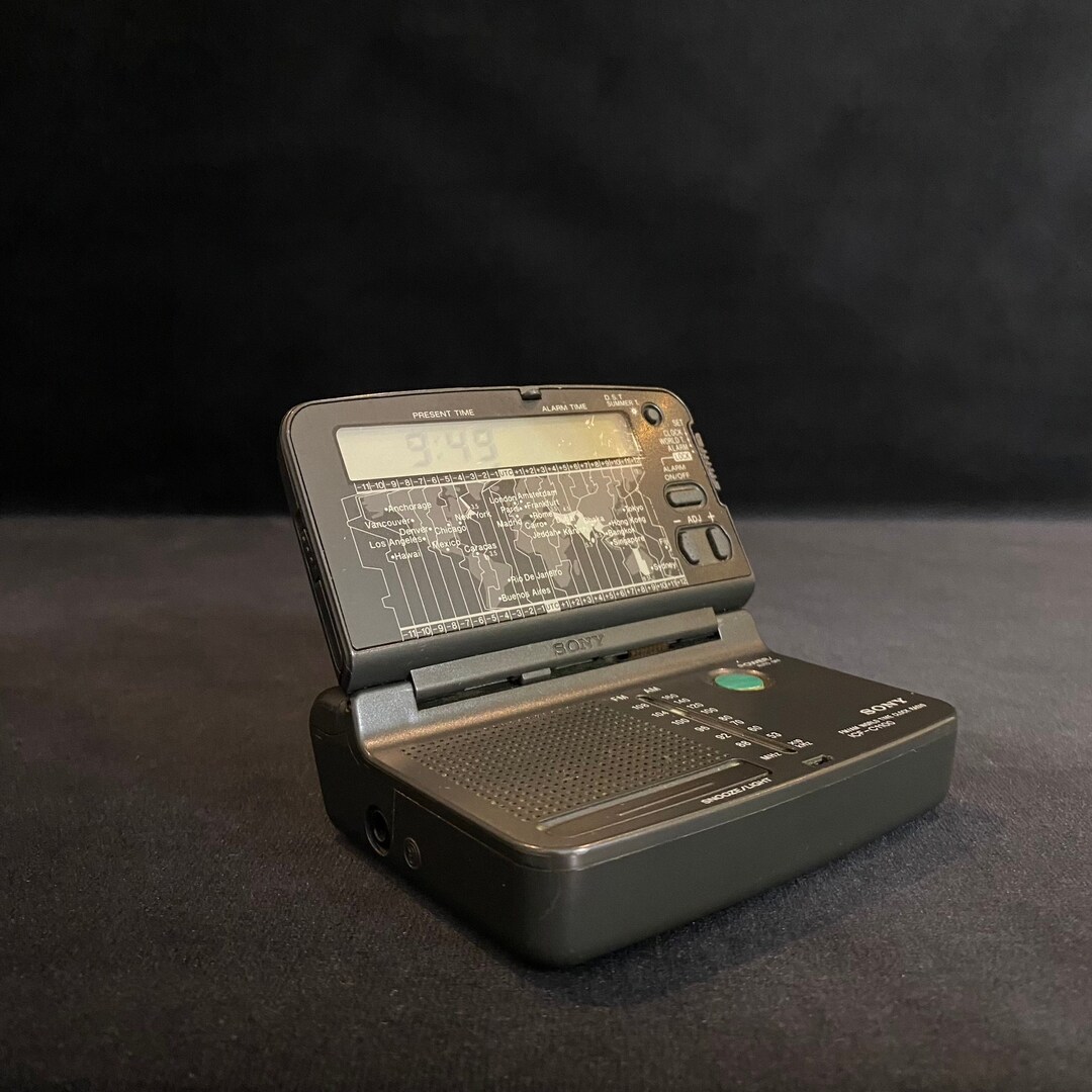 Vintage Sony World Time Clock Radio, Model ICFC1100, FMAM Band Radio, Digital Alarm Clock