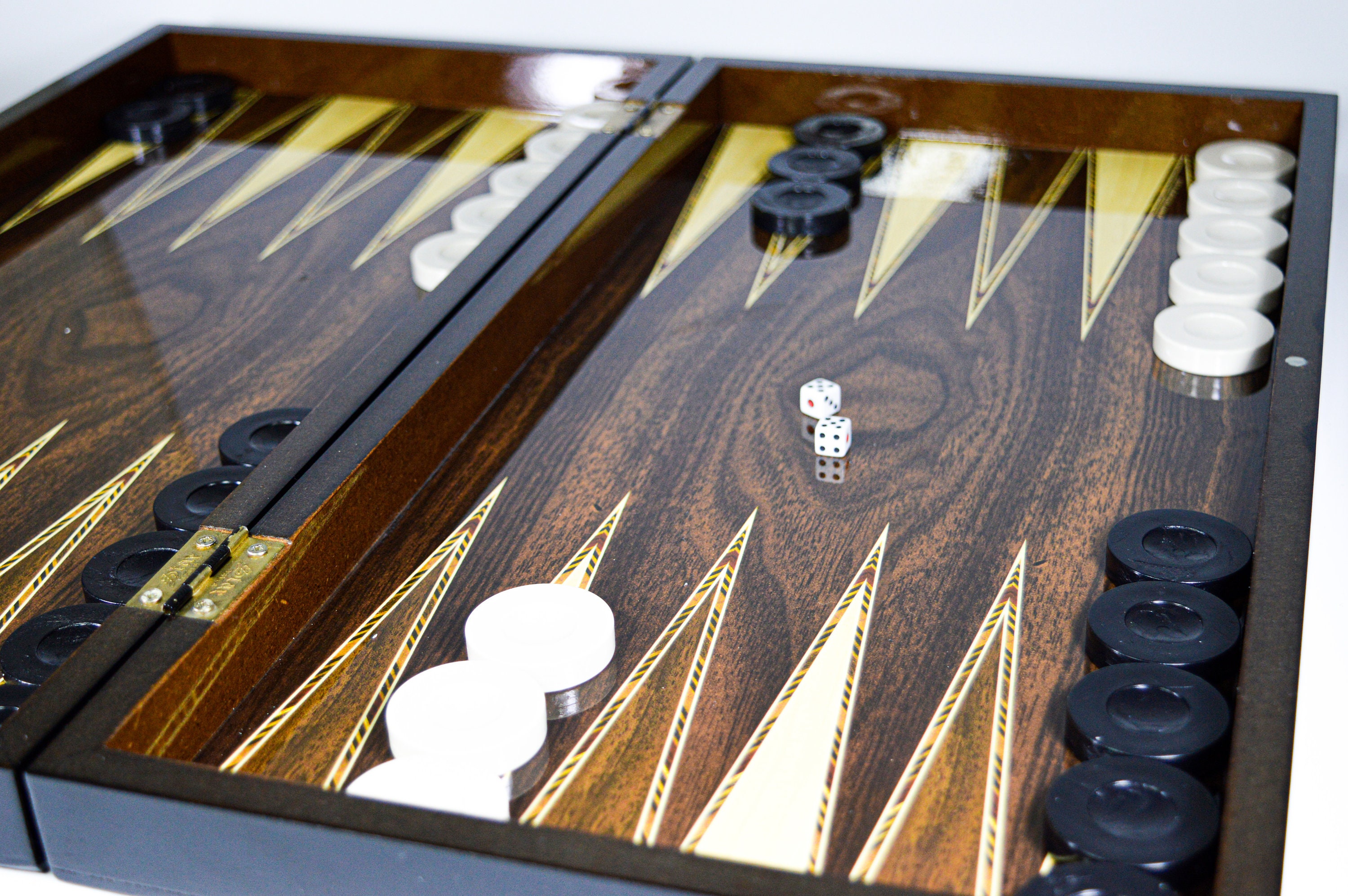Wooden Backgammon Set. Wooden Game Board | Etsy