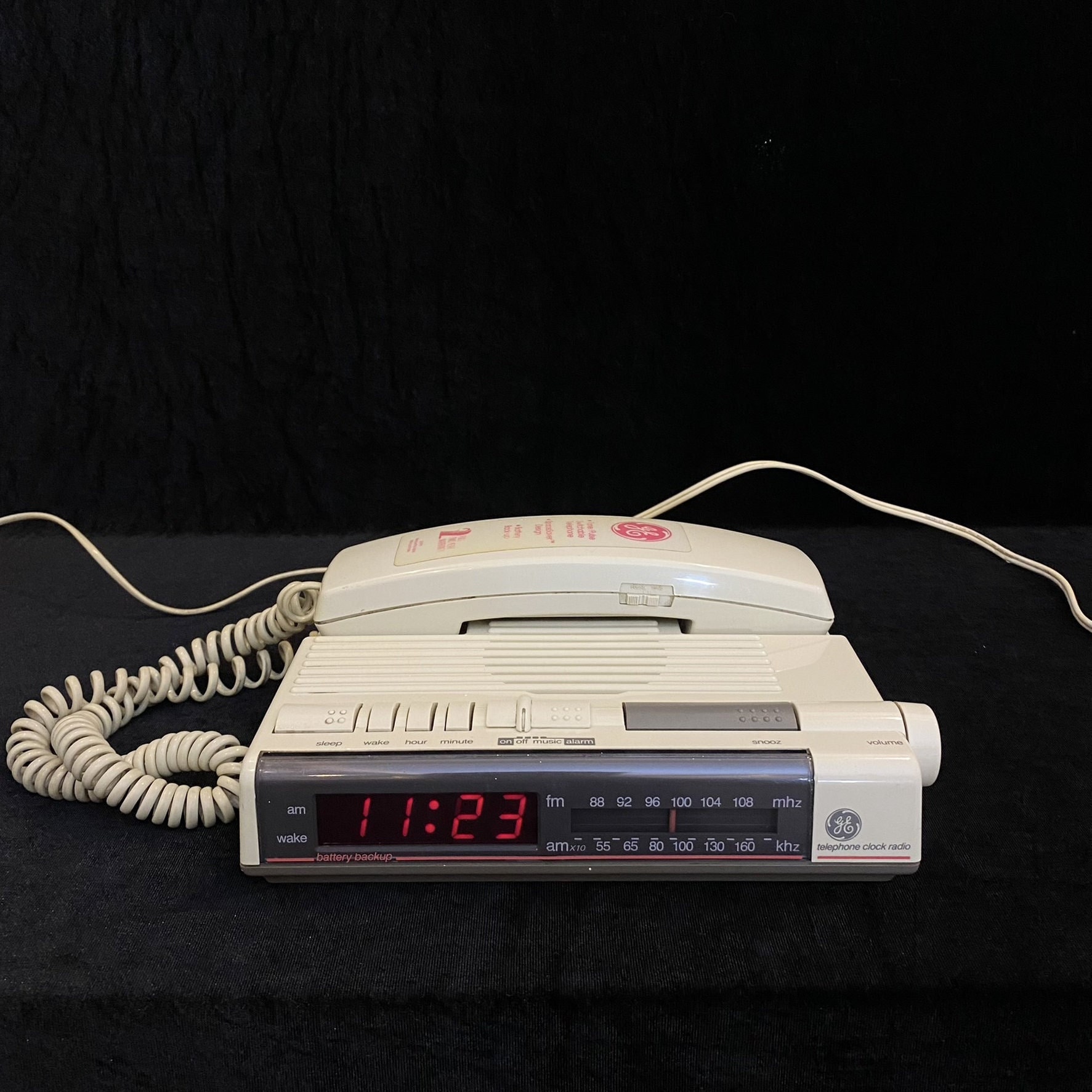 telephone radio alarm clock