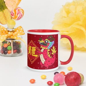 Year of the Dragon Mug; Chinese New Year Coffee Mug; Lunar New Year Chubby Dragon Mug; Chinese Zodiac Cup; New Year gift; Two Color Options