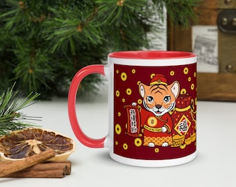 Year of the Tiger Mug, Chinese New Year Coffee Cup, 11 Oz