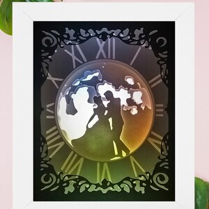 Cindarela moon  inspired- paper cut shadow box ,light box-- svg, pdf,scut, dxf , digital file- cricut, silhouette,brother, cutting matchines