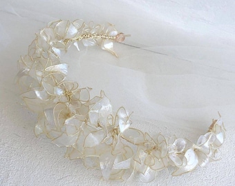 Romantic floral bridal headpiece,vintage bridal headpiece,bridal tiara,wedding headpiece,bridal crown,bridal headband