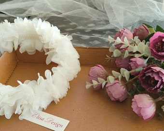 Flower wedding tiara,bridal headband,flowers wedding crown