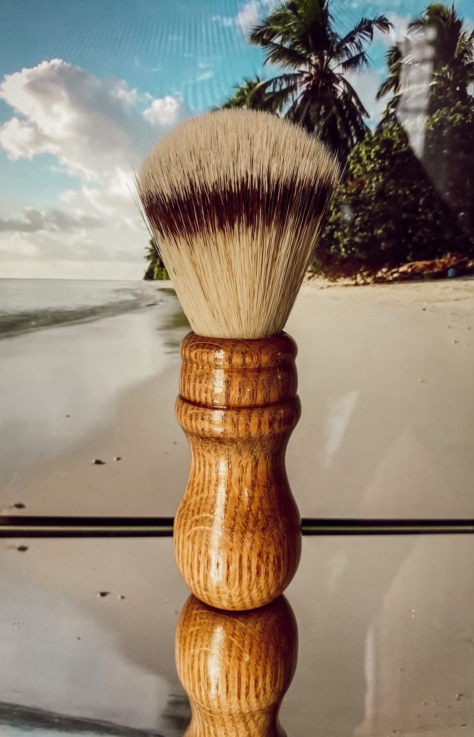 Distressed Oak Shaving Brush Handle Etsy
