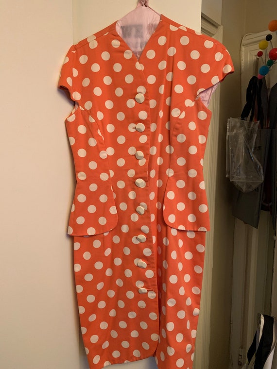 Adele Simpson Vintage Polka Dot Dress