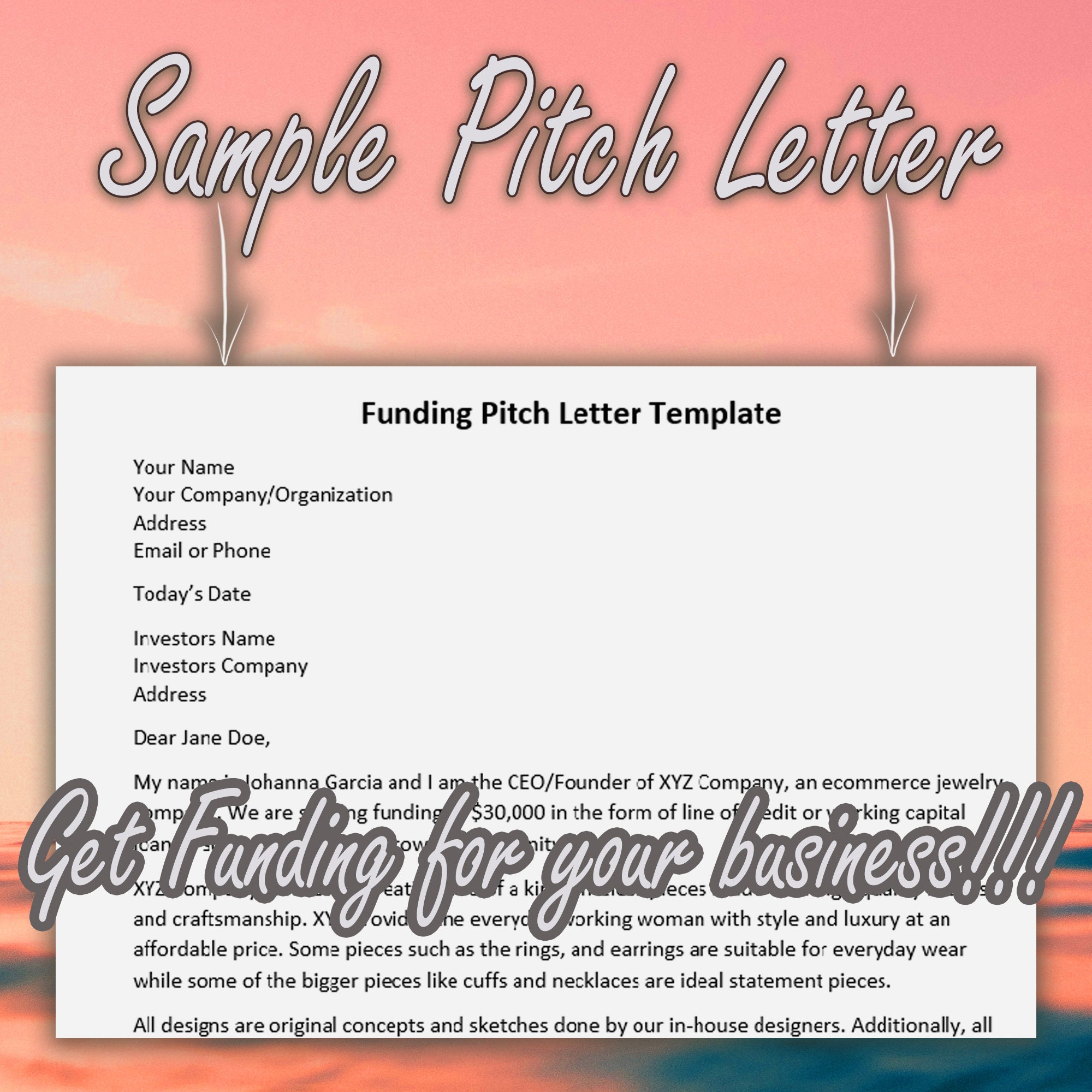 Pitch To Get Rich funding request