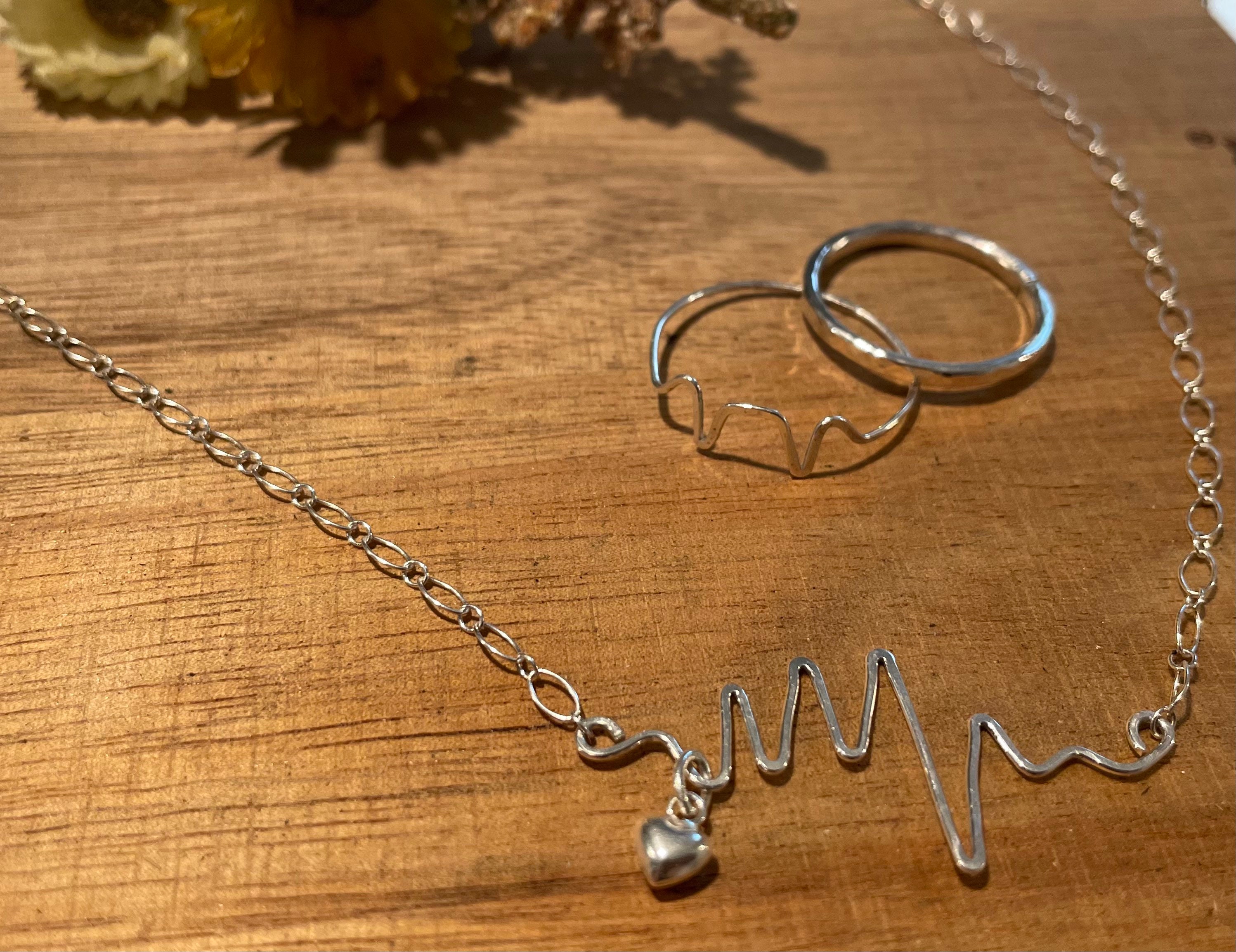 Lifeline Necklace Unique Chain Heart Chakra Frequency Etsy