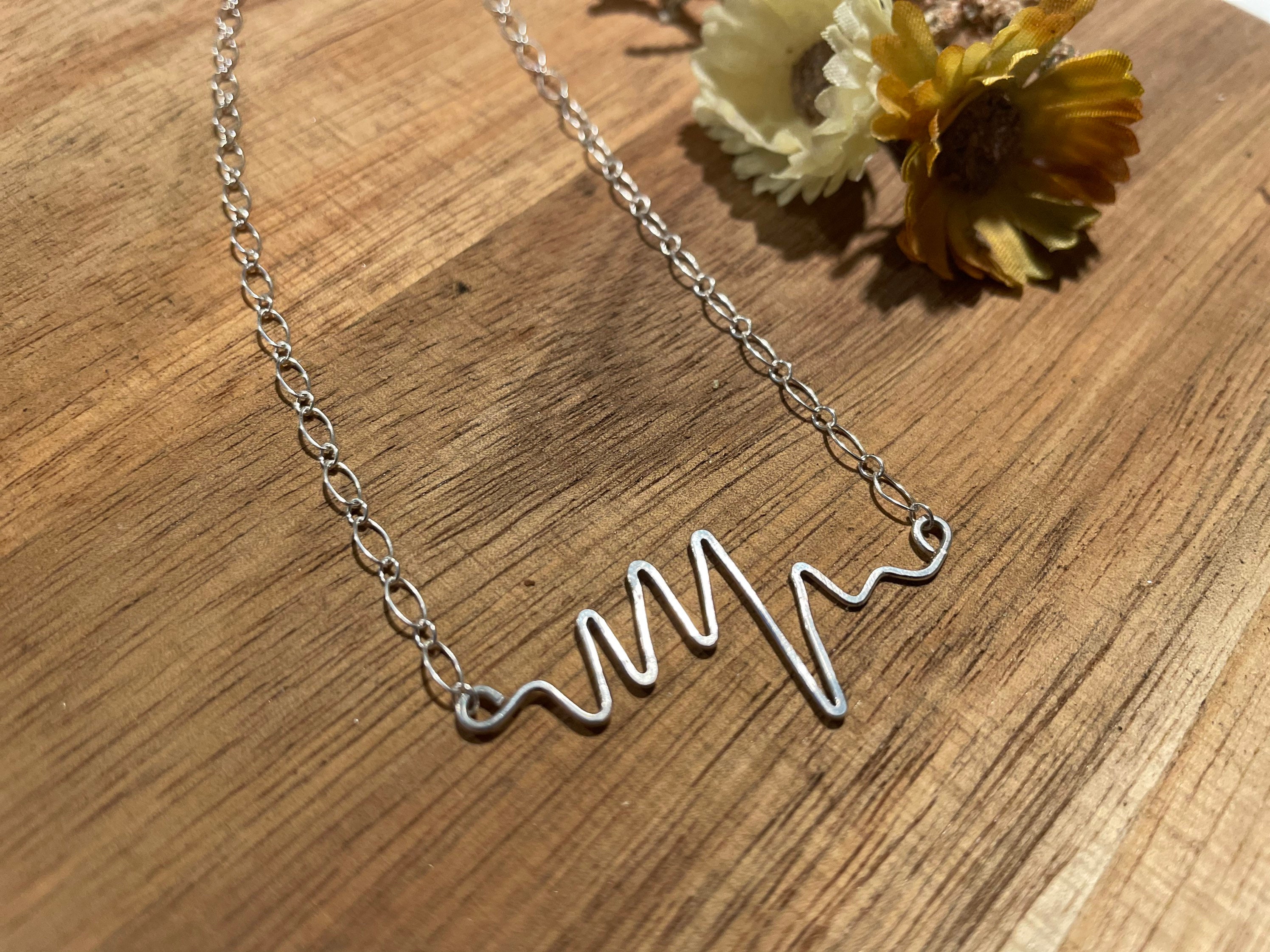 Lifeline Necklace Unique Chain Heart Chakra Frequency Etsy