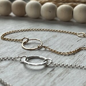 Eternal Harmony, Circle Bracelet, Minimalist Jewelry, Circle Pendant, Layering Bracelet, Maid Of Honor Gift, Birthday Present