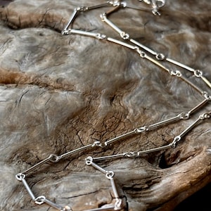 Bar Chain, Choker Chain, Bar Link Necklace, Layering Necklace, 925 Sterling Silver, Minimalist Jewlery, Handmade Jewelry
