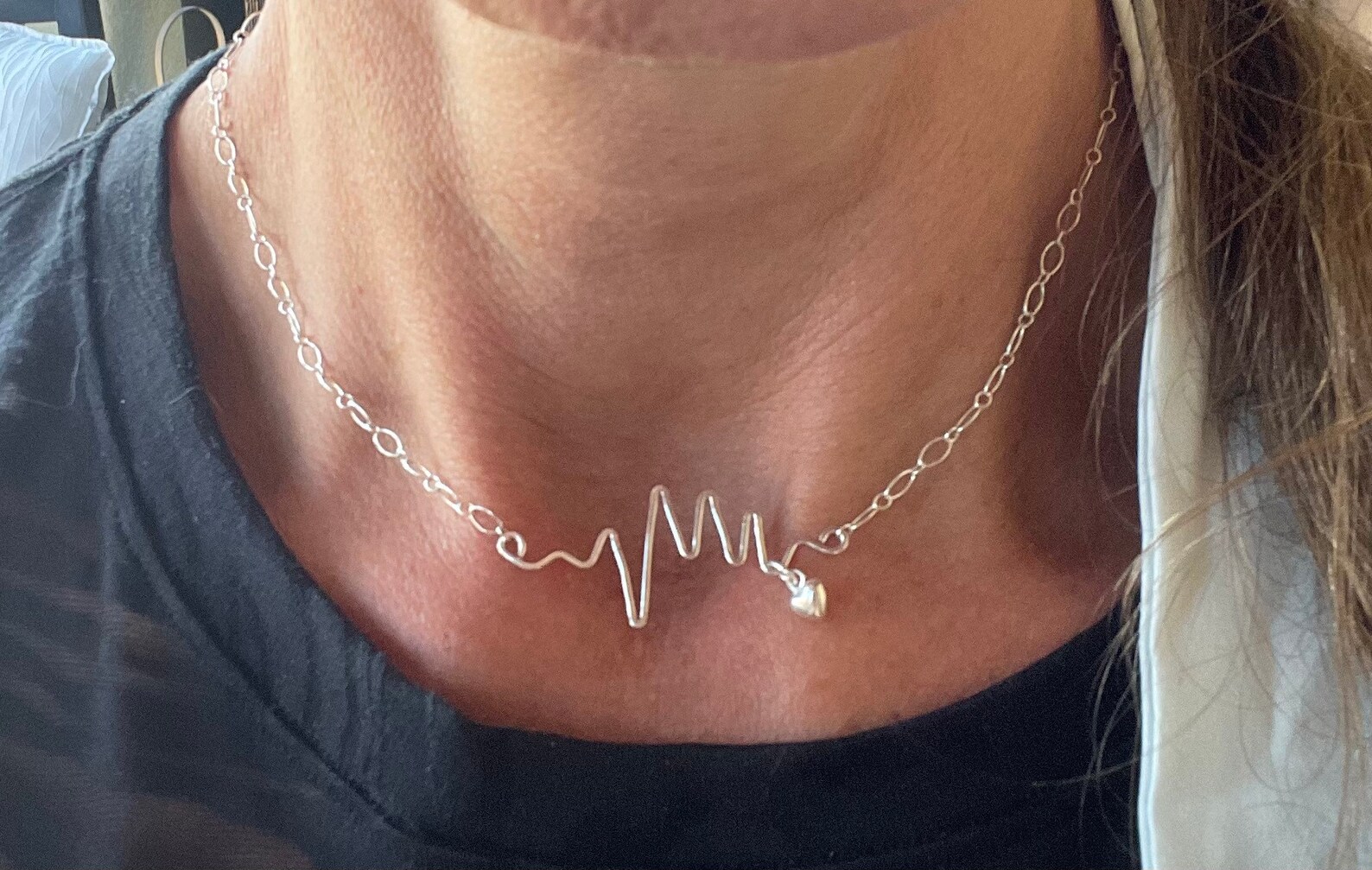 Lifeline Necklace Unique Chain Heart Chakra Frequency Etsy