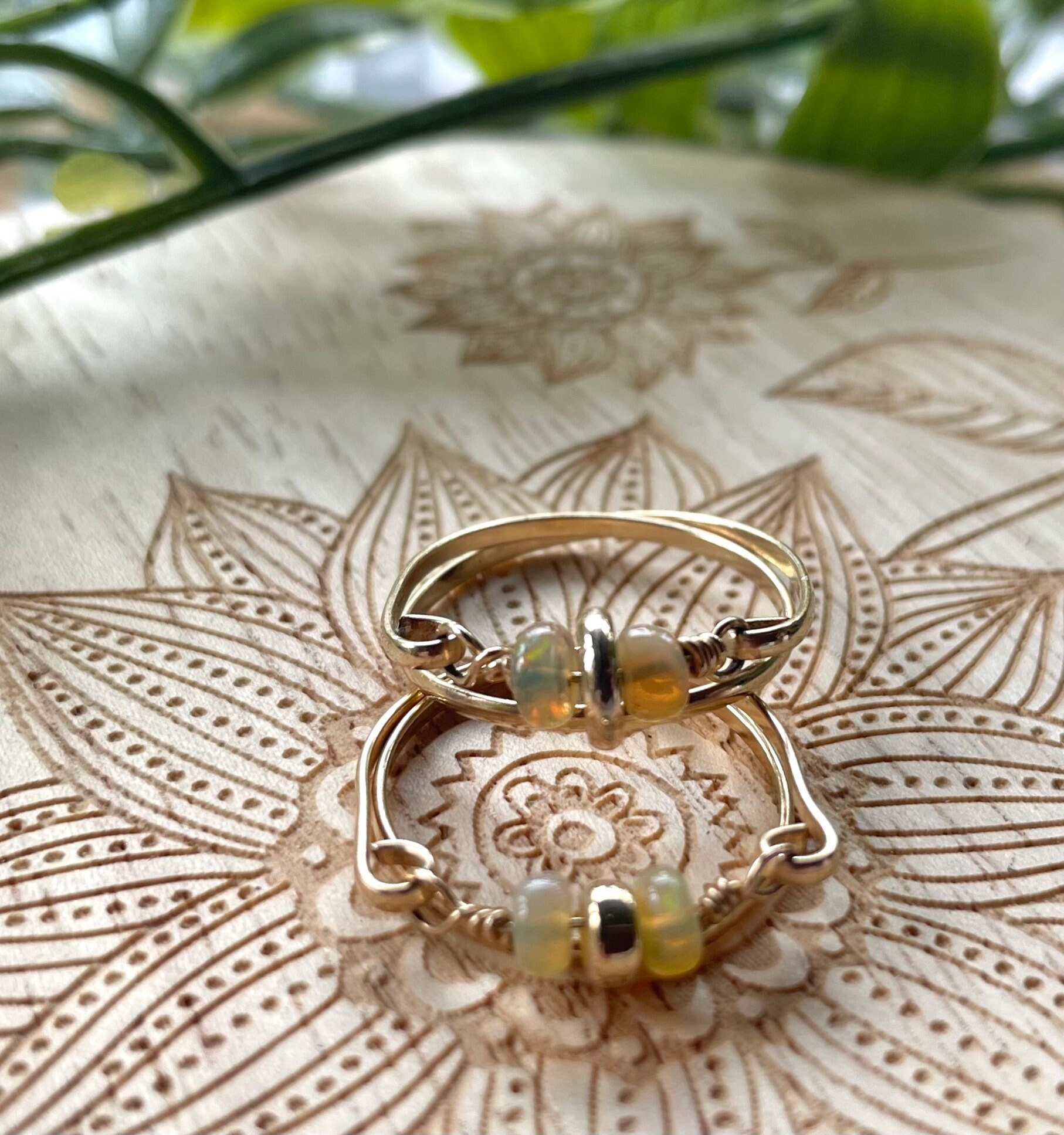 Bestseller Ethiopian Opal Promise Ring 14 Karat Gold Etsy