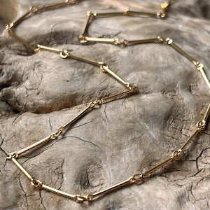 Bar Chain, Choker Chain, Bar Link Necklace, Layering Necklace, 14k Gold Filled, Minimalist Jewlery, Handmade Jewelry