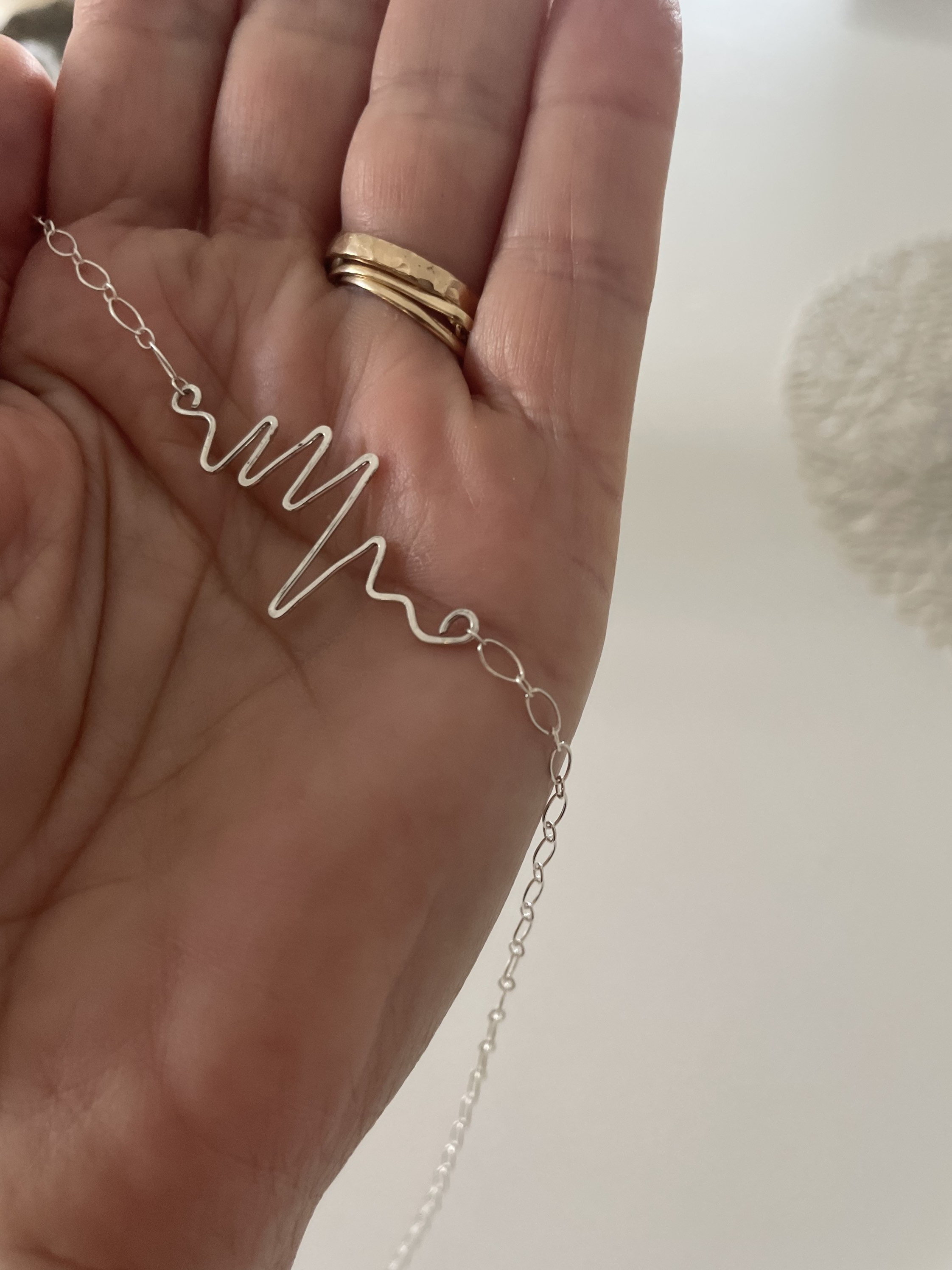 Lifeline Necklace Unique Chain Heart Chakra Frequency Etsy