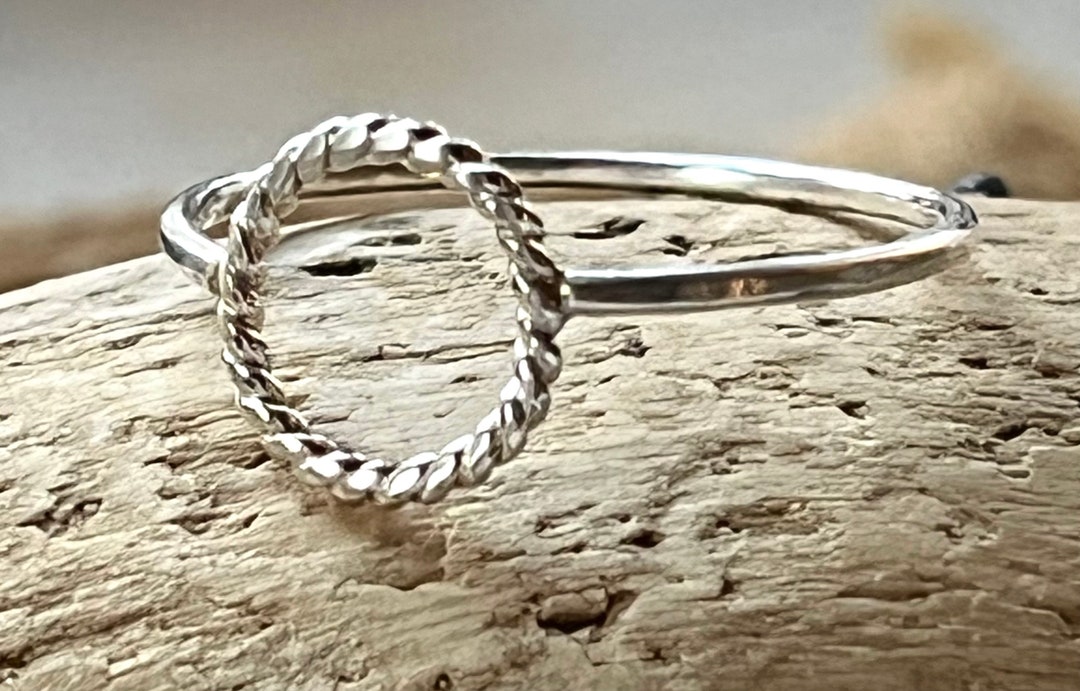 Twisted Wire Rings Twisted Wire Sterling Silver Circle Ring, Minimalist Band - Etsy