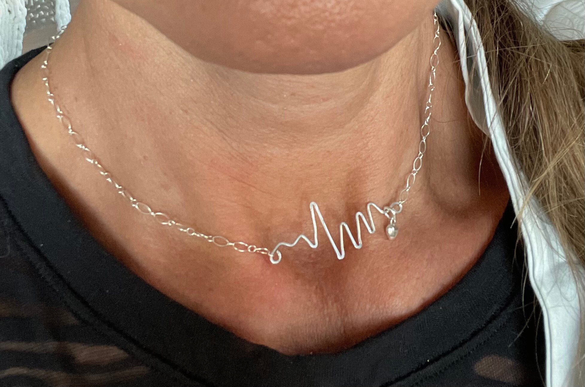 Lifeline Necklace Unique Chain Heart Chakra Frequency Etsy