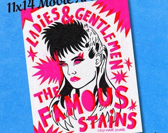 Ladies and Gentleman Heavy Duty 11x14 Cardstock Art Print | Film Alt Coming of Age Illustration | Punk Campy Cult  | Graphic Design Poster