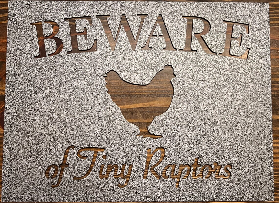 Beware Of Tiny Raptors Sign : Beware of Tiny Raptor Bird Sign – AIWUHP