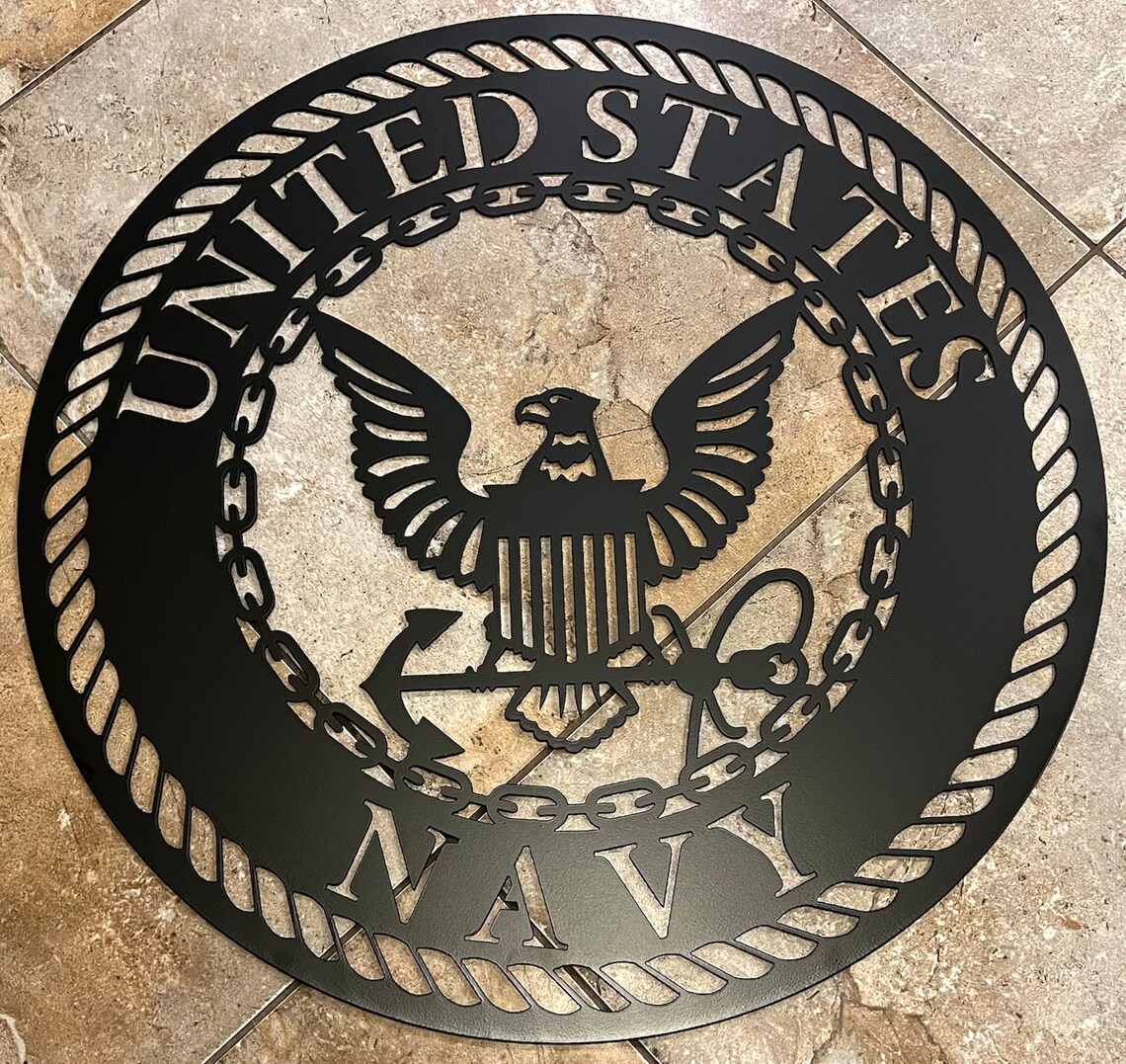US Navy Decorative Metal Sign Navy Sign Authorized Seller Etsy