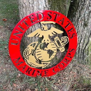 US Marine Corps Metal Sign - USMC Sign - Authorized Seller - Metal Art