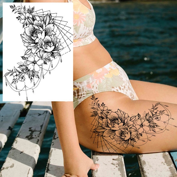 Frauen Beine und Körper Tattoos temporäre Tattoo-Designs