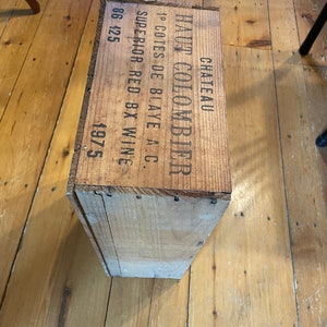 Wood box for wine transport, storage, decoration etc from France
