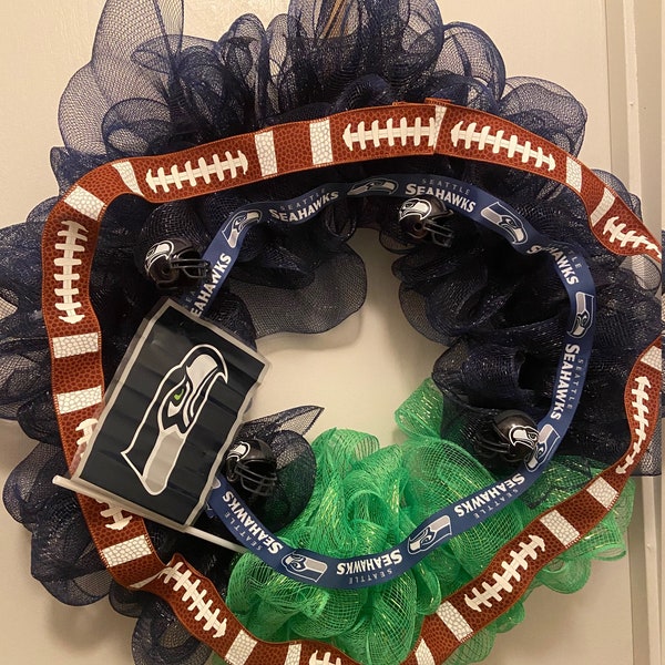Seahawks Door Wreath Etsy