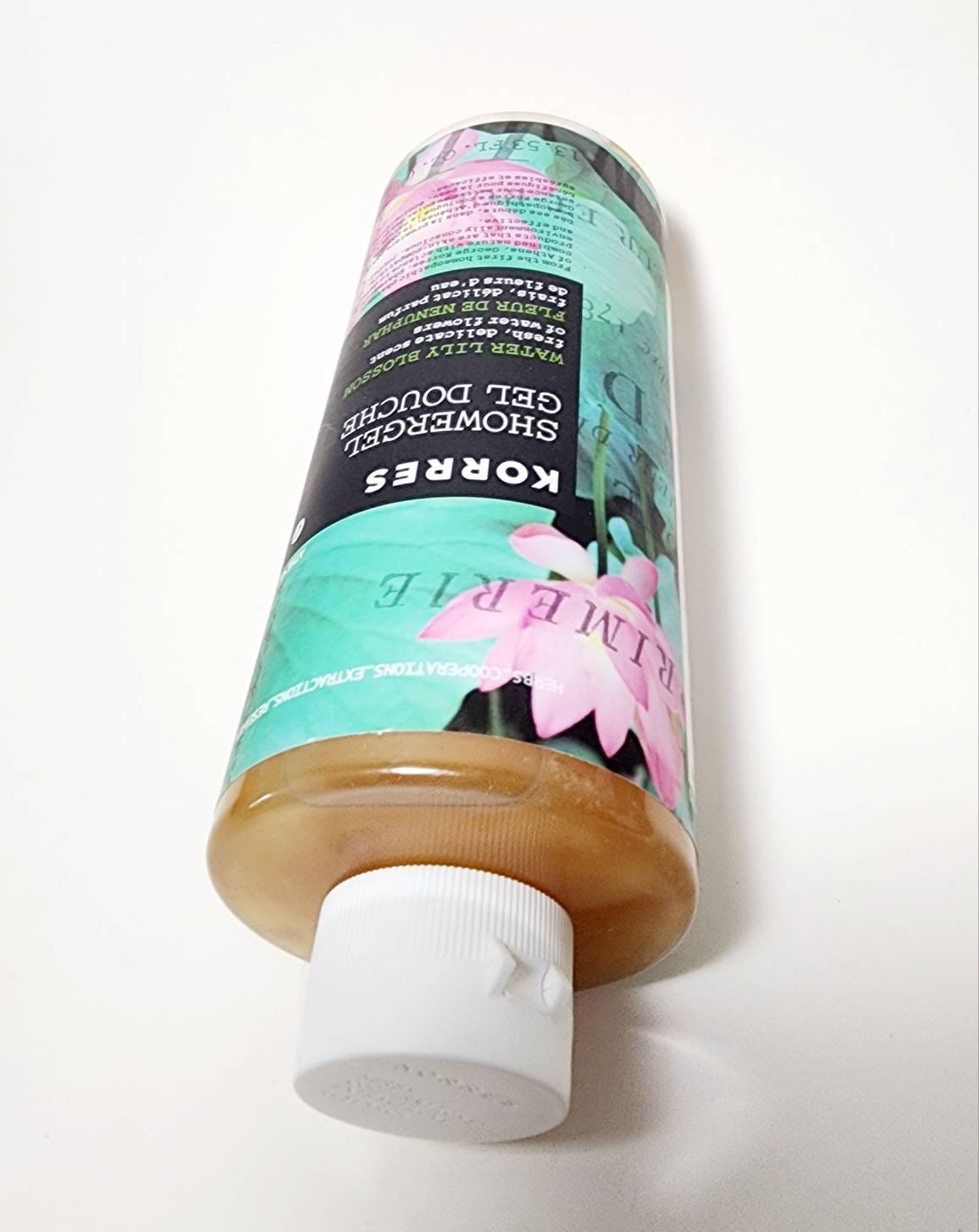 KORRES Water Lily Blossom Body Shower Gel 13.53oz LARGE 6 3/8 Tall almost Full Rare Perfumed