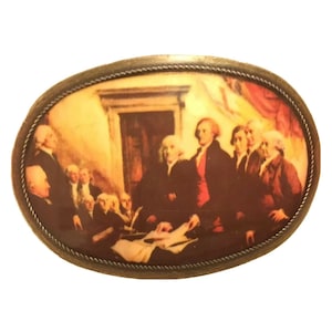 Founding Fathers Constitution Vintage Belt Buckle