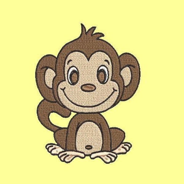 Baby monkey embroidery, Jungle embroidery, Zoo Nursery, Noahs Ark nursery, Baby Bib, baby Blanket, diaper bag 4 sizes, machine embroidery