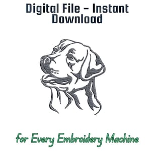 Lab Embroidery File, Labrador embroidery, DIGITAL DOWNLOAD  4 sizes included check description for full list of files