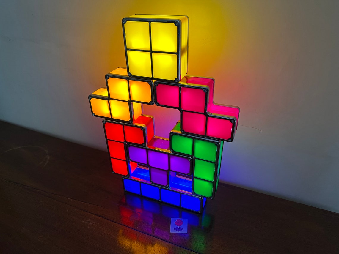 TETRIS LED LIGHT modular Cg Led Personalized Video Game Etsy