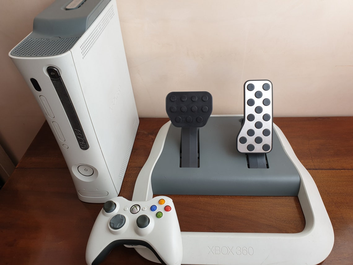 XBOX 360 Console Wheel Driving Setup Driving Games Bundle Etsy