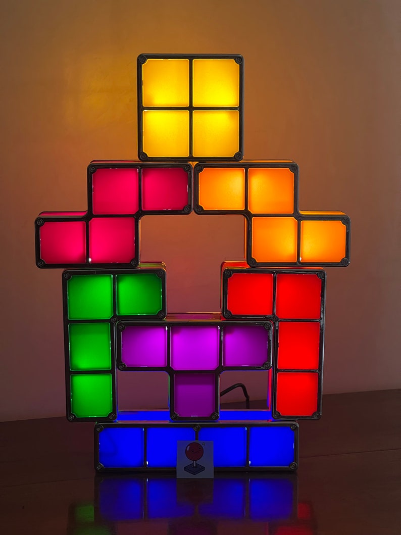 TETRIS Blocks LED LIGHT modular Cg Led Personalized Etsy