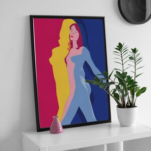 Modern Woman Portrait, Trendy Wall Art, Home Decor Print,