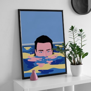 Woman Swimming Art Print: Summer Pool Wall Decor