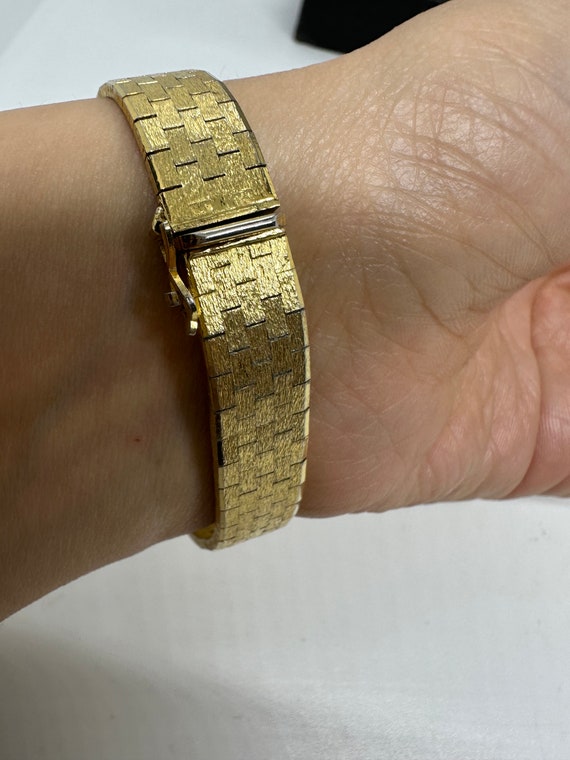 Bracelet gold-plated stainless steel vintage 1970… - image 3