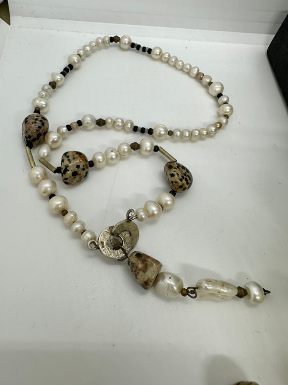 Pearl necklace real pearl necklace vintage real s… - image 4