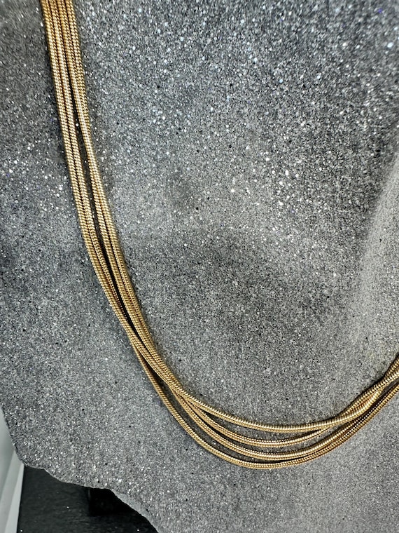 Collier Chaîne Plate 46 Cm Plaqué Or Jaune - Style Classique Et élégant - Occasion En Parfait état - Bijou Vintage