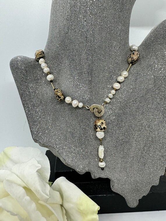 Pearl necklace real pearl necklace vintage real s… - image 1