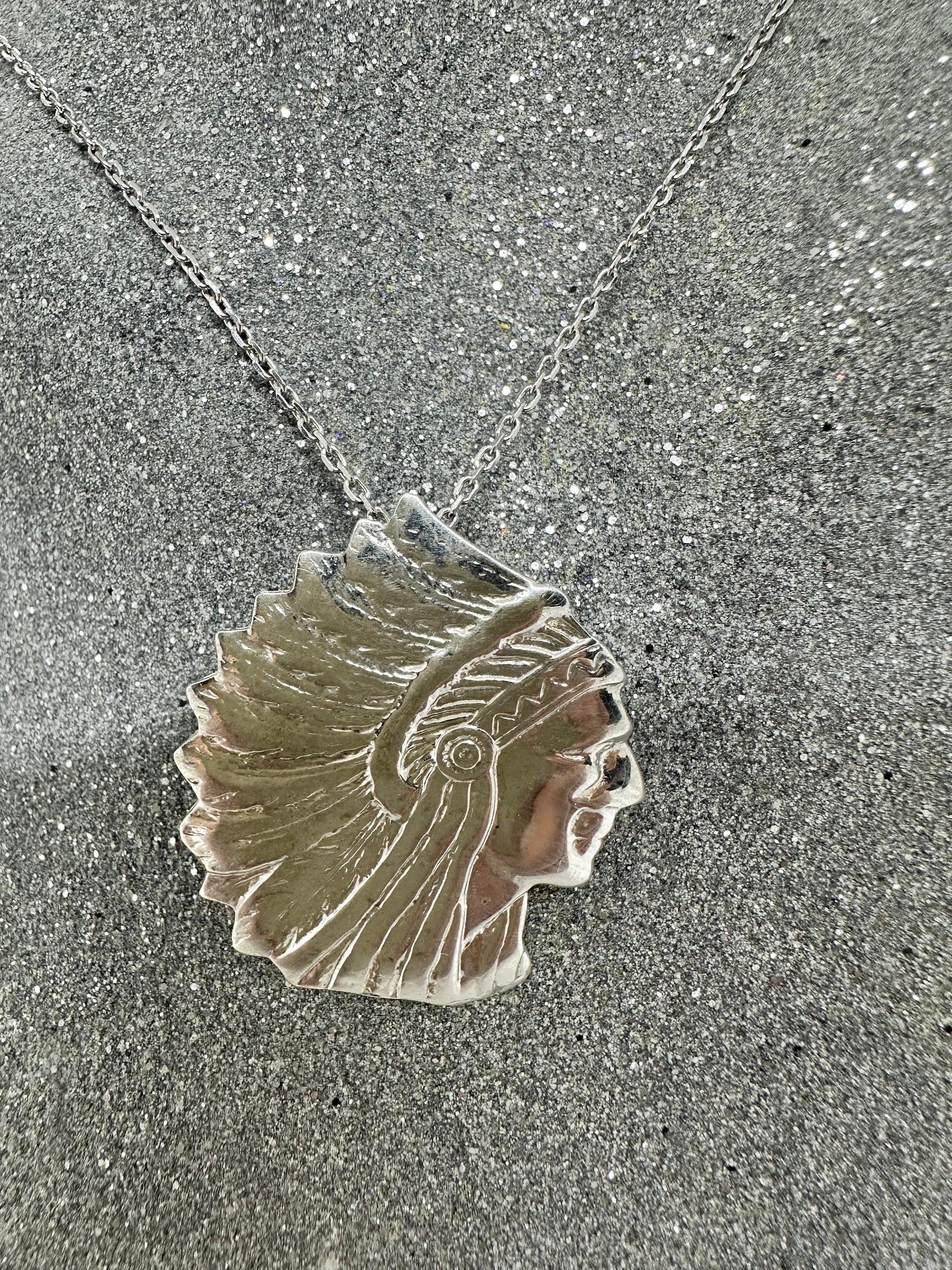 ペンダント インディアンチーフヘッド シルバー スターリングシルバー